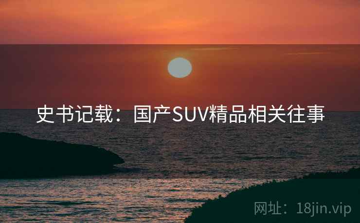史书记载:国产SUV精品相关往事