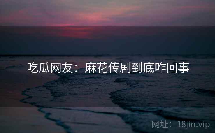 吃瓜网友:麻花传剧到底咋回事